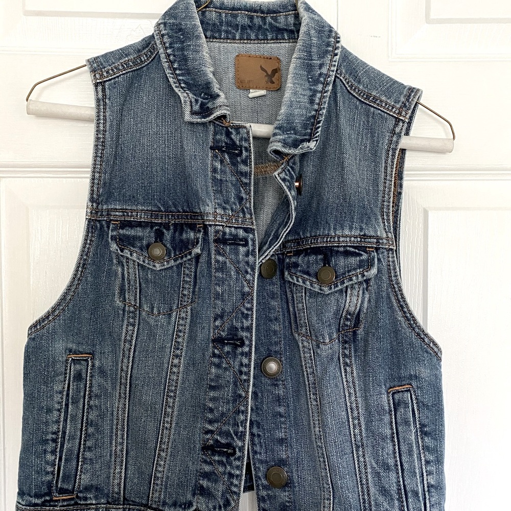 American Eagle Denim Vest